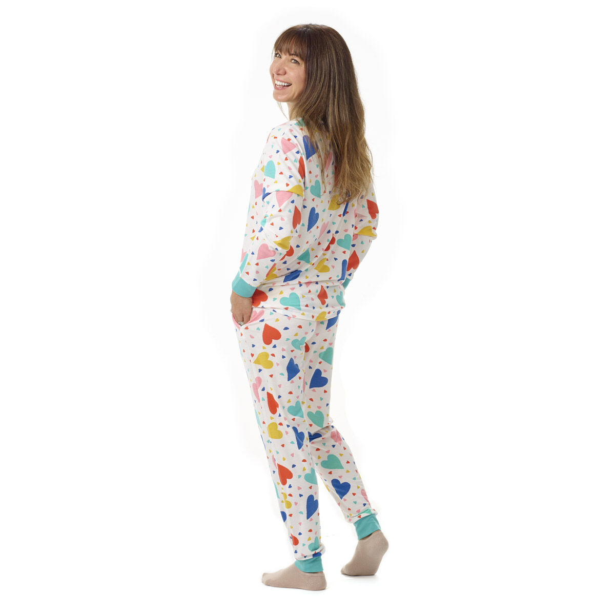 Build-A-Bear Pajama Shop Colorful Hearts Pj Pants - Adult - Image 4
