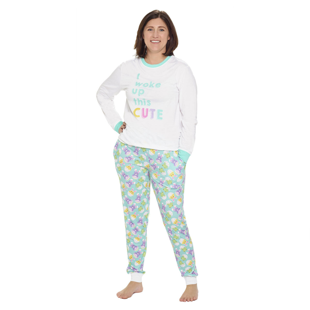 Build-A-Bear Pajama Shop "I Woke Up This Cute" Pj Top - Adult - Image 3