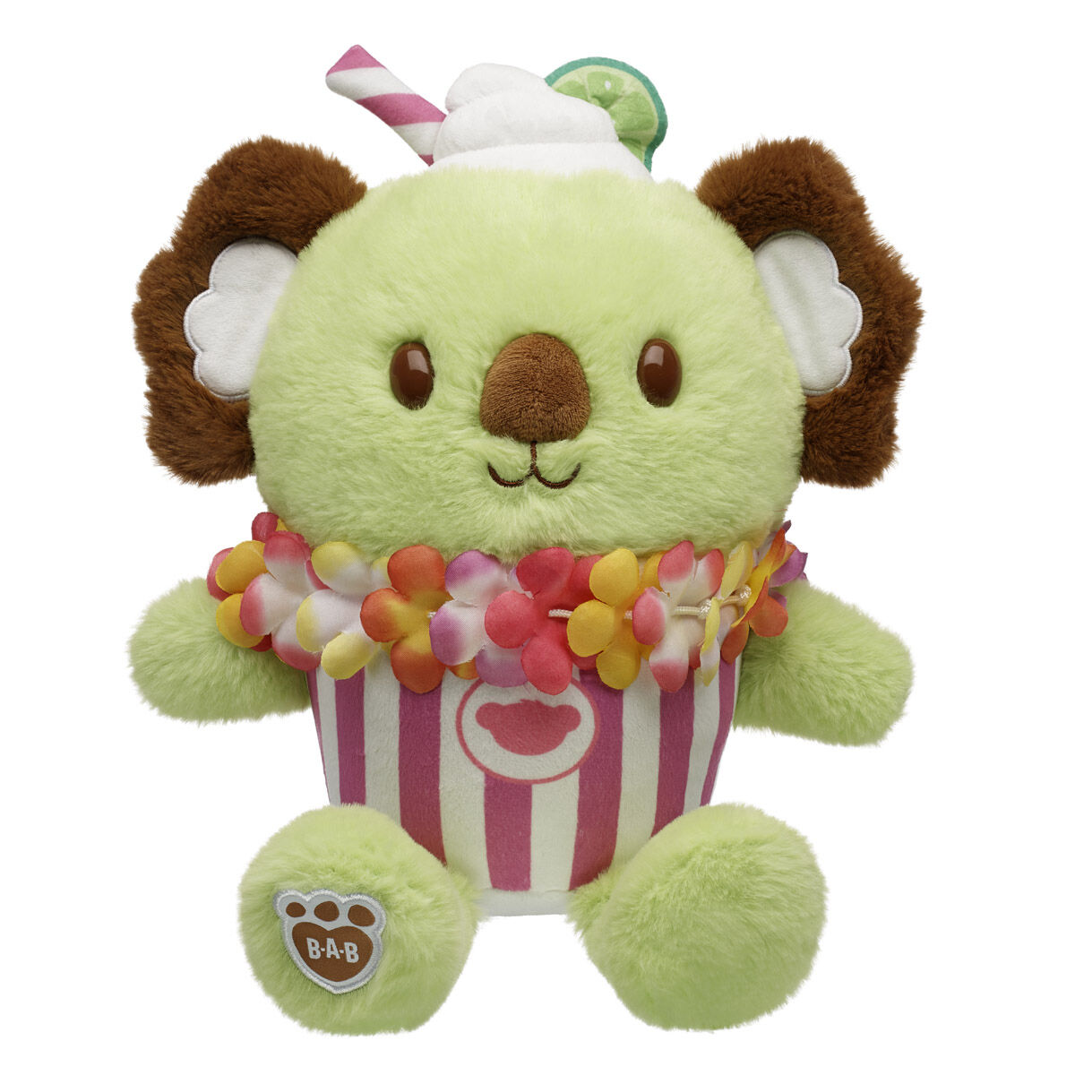 Coconut Lime Koala Slushie Plushie With Lei Necklace