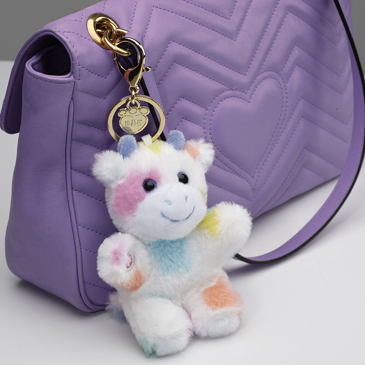 Colorful Splatter Cow Plush Bag Charm - Image 5