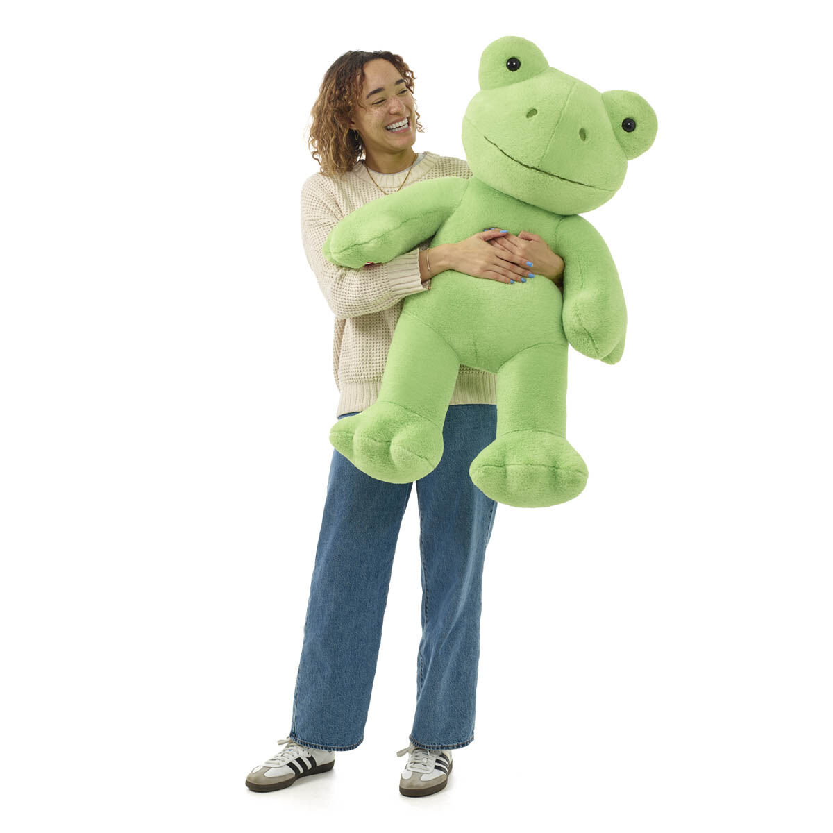 Giant Spring Green Frog Stuffed Animal - Image 2
