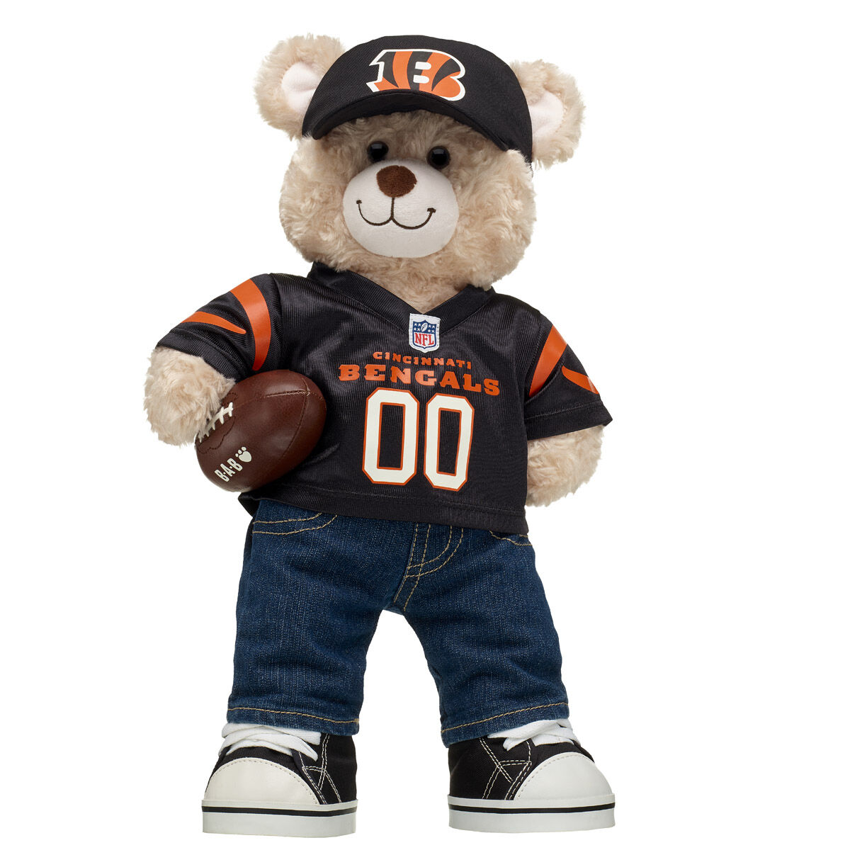 Happy Hugs Teddy Bear Cincinnati Bengals Football Gift Set