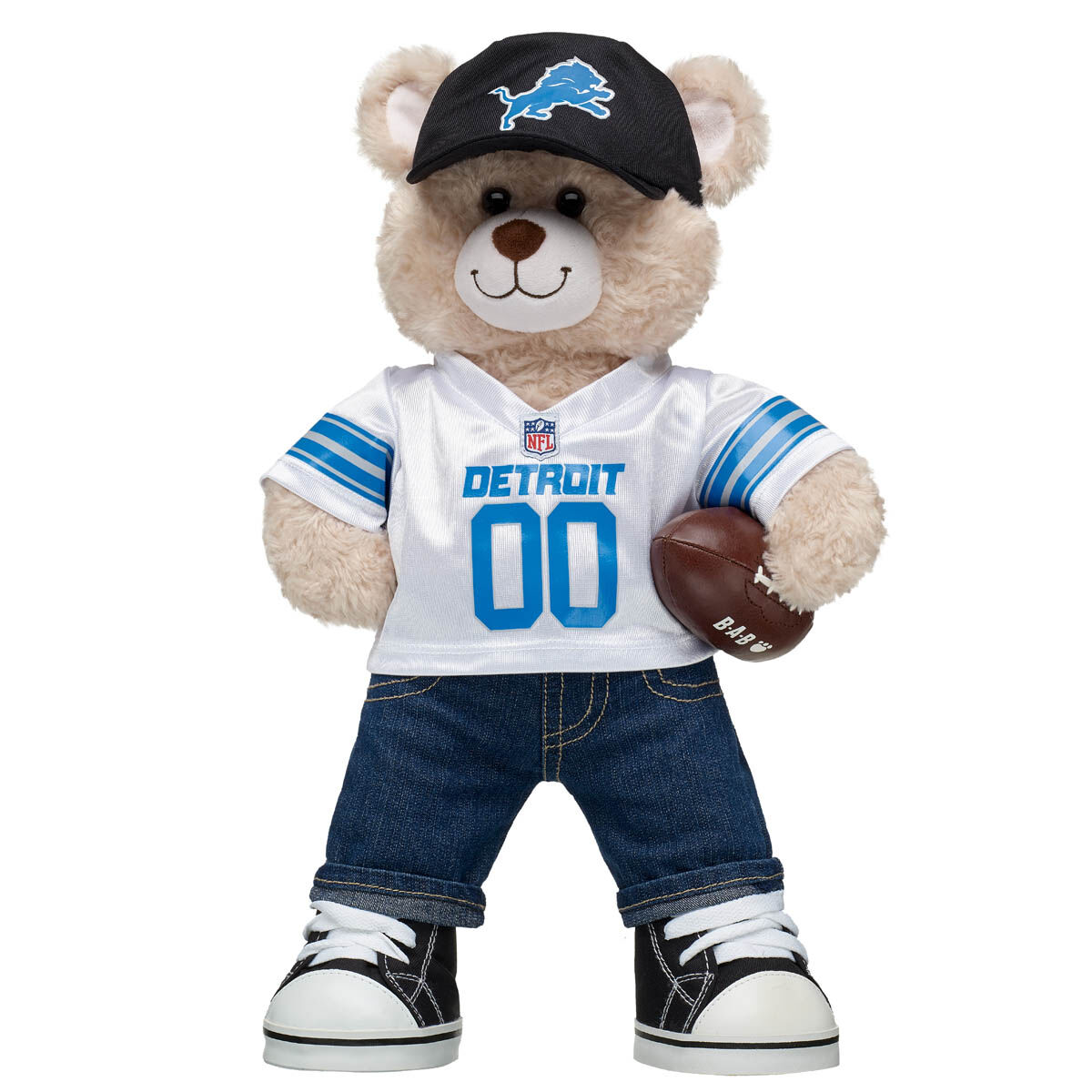 Happy Hugs Teddy Bear Detroit Lions Gift Set With Football