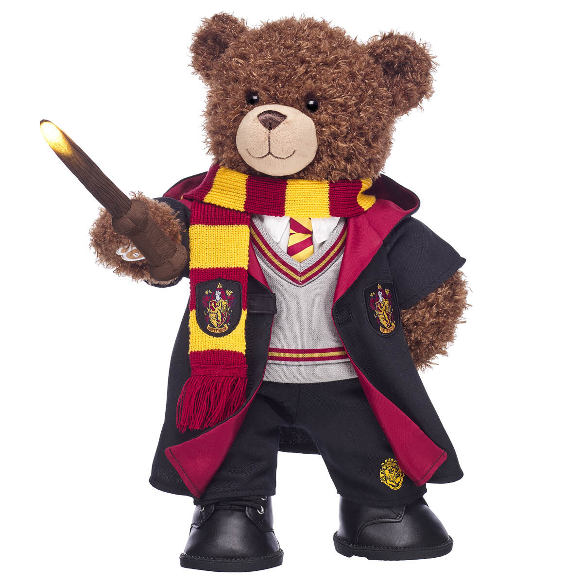 Harry Potter Teddy Bear Gryffindor Gift Set With House Robe, Scarf, Hogwarts Trousers & Wand