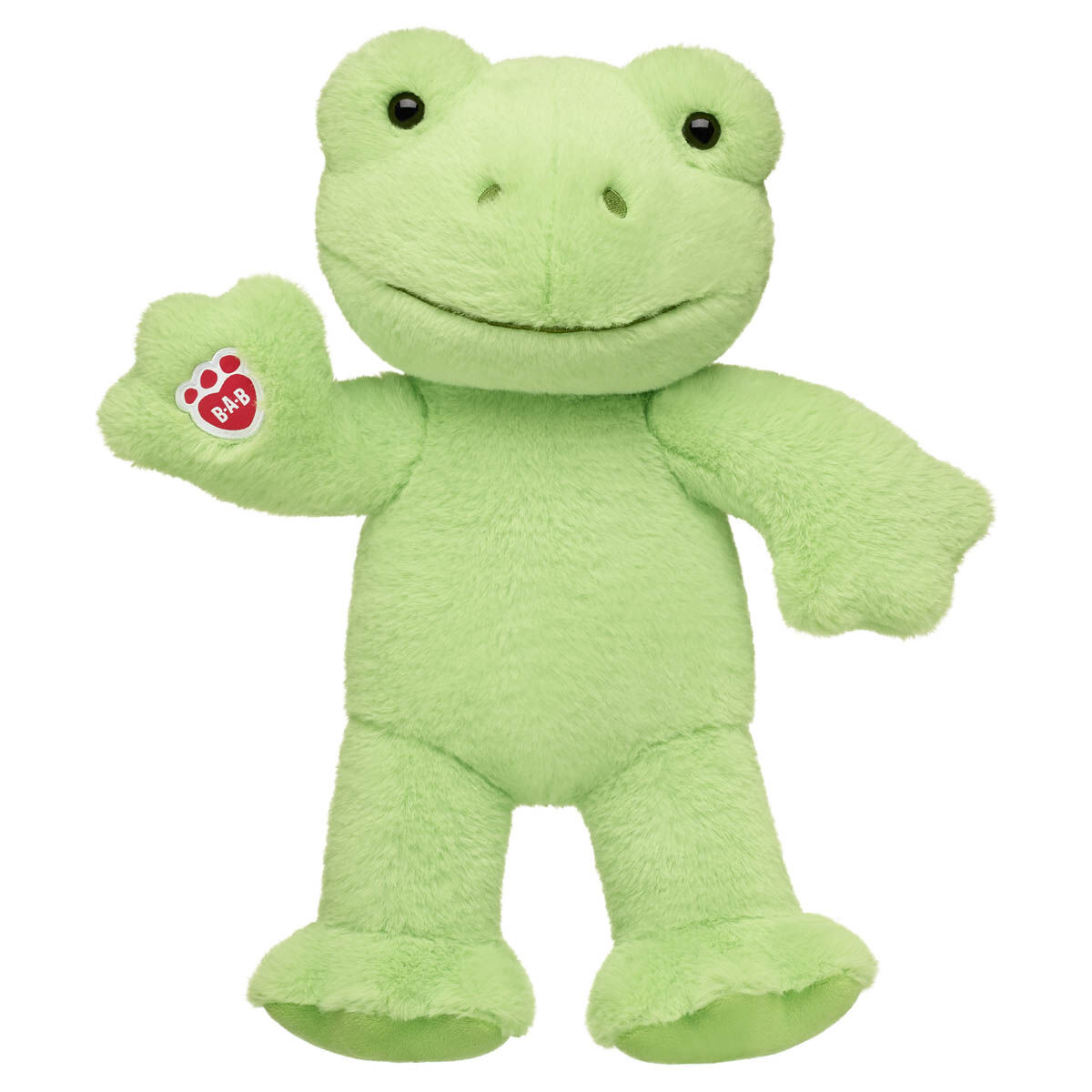 Personalized Embroidered Spring Green Frog Stuffed Animal - Image 2