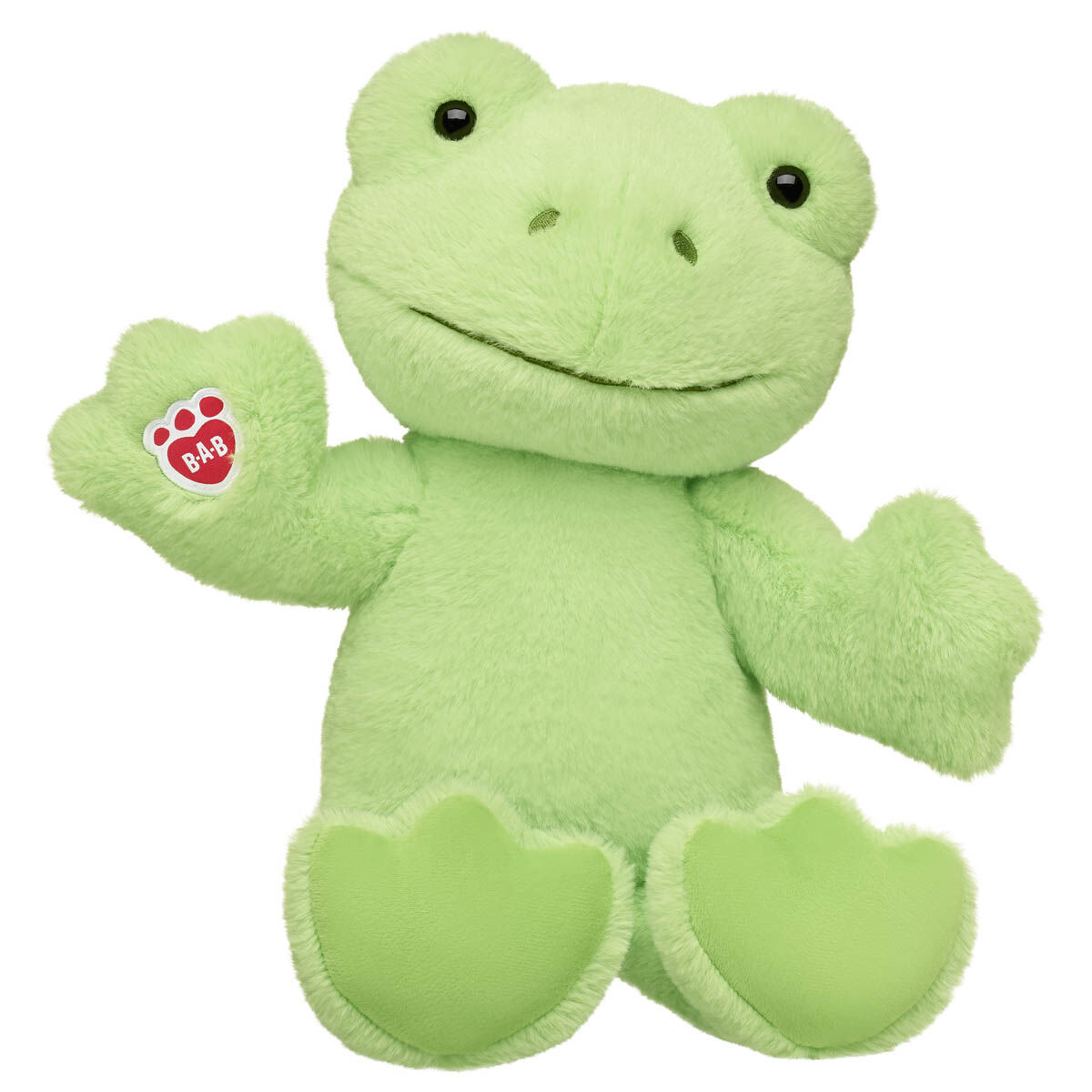 Personalized Embroidered Spring Green Frog Stuffed Animal - Image 3