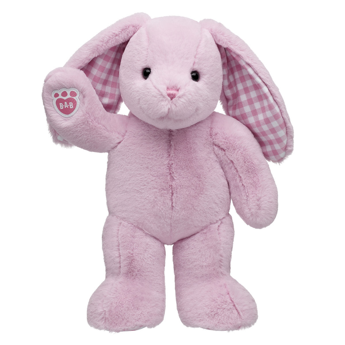 Pink Gingham Pawlette Bunny Plush - Image 2