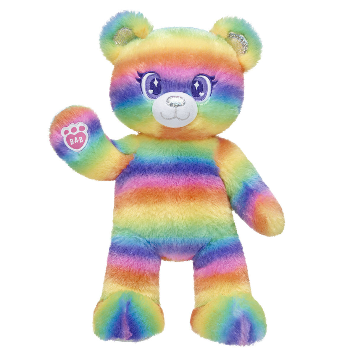 Rainbow Stripes Teddy Bear - Image 2