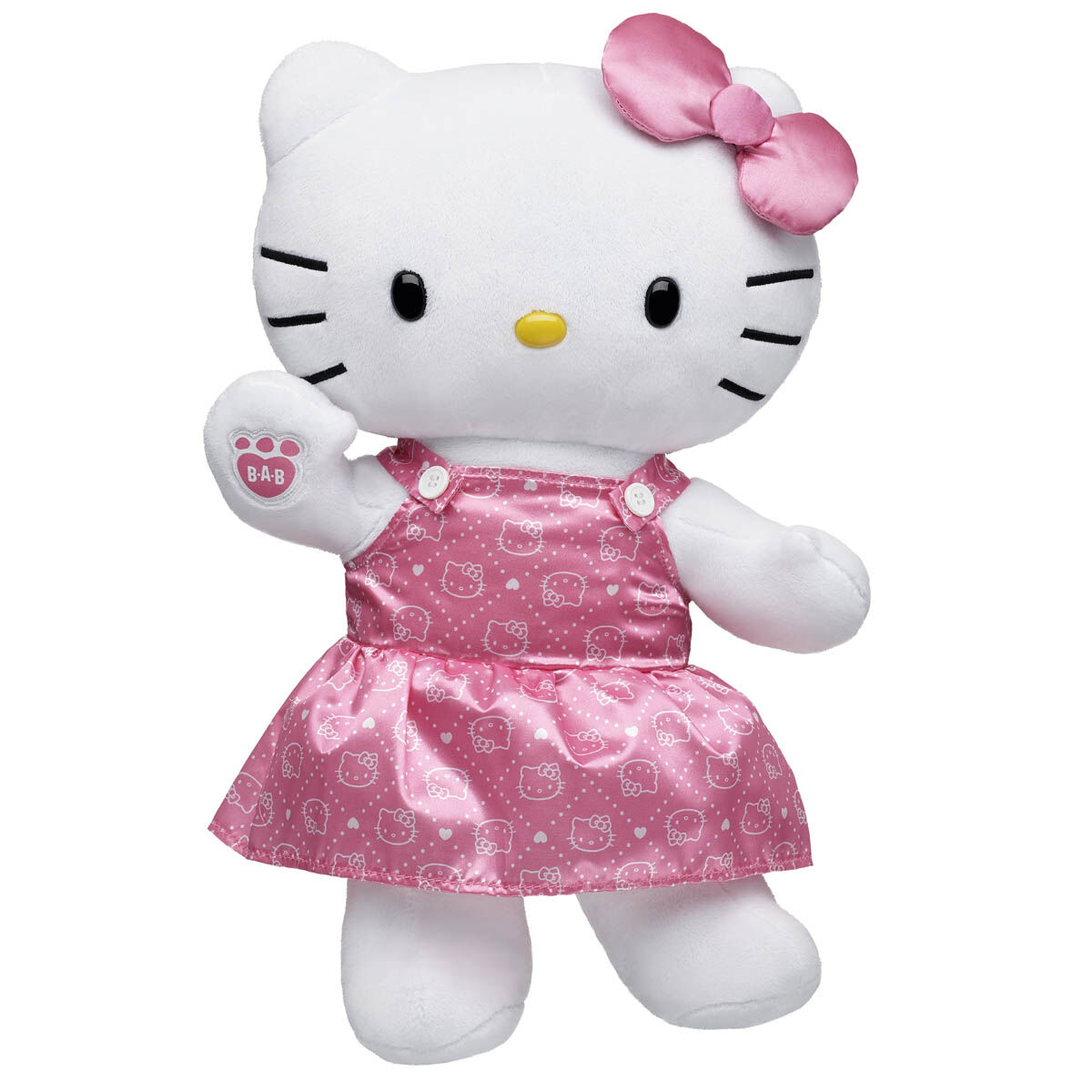 Sanrio Pink Bow Hello Kitty Plush With Pink Dress