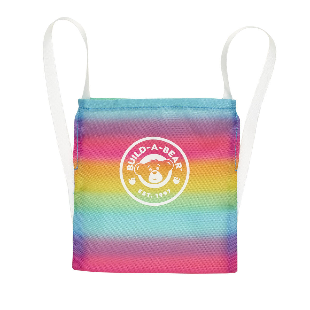 Build-A-Bear Mini Beans Rainbow Toy Bear Carrier