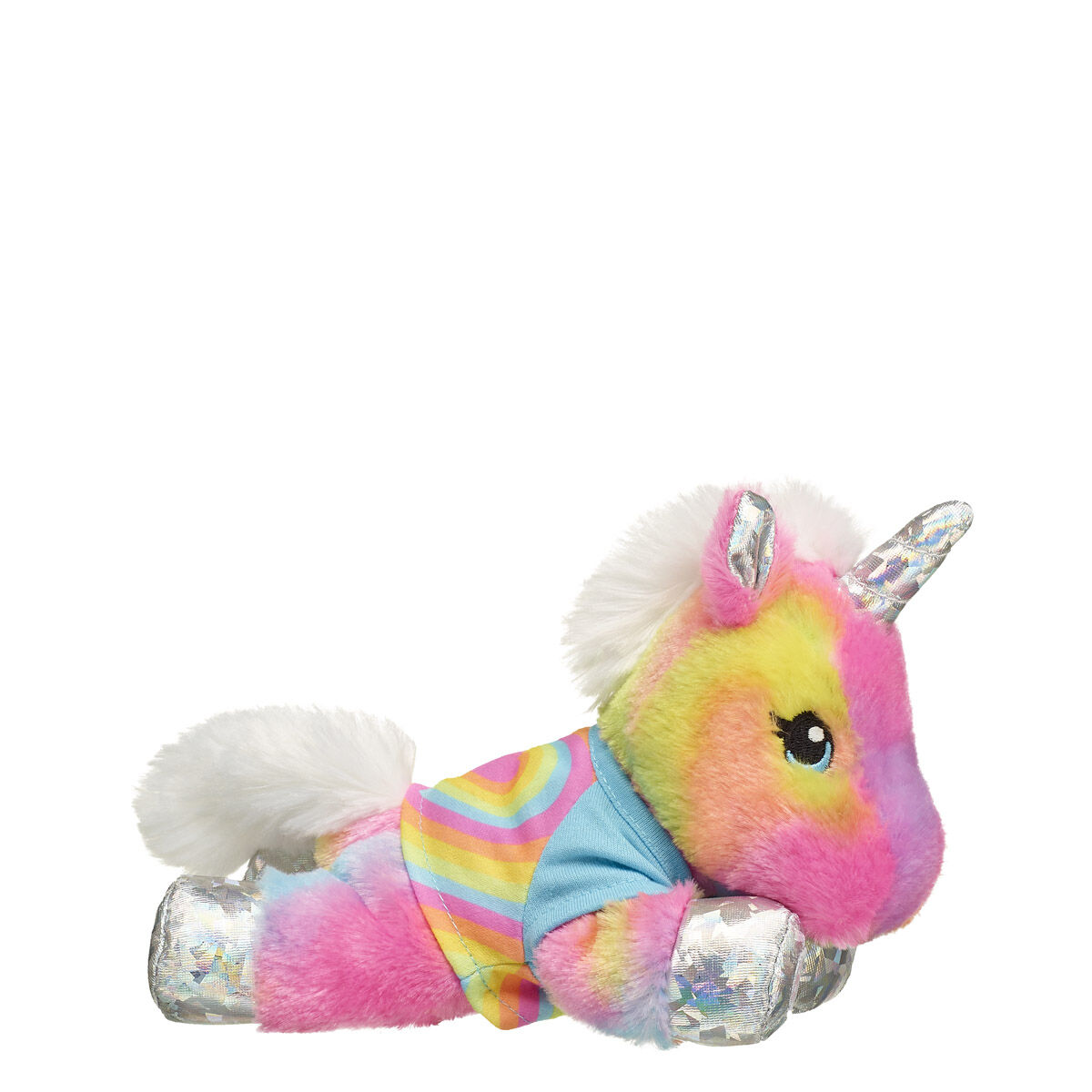 Build-A-Bear Mini Beans Rainbow Unicorn Plush Rainbow Heart Gift Set
