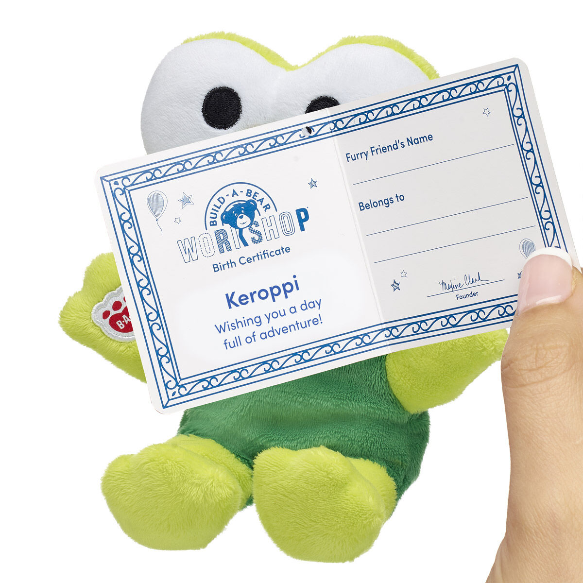 Build-A-Bear Mini Beans Sanrio Hello Kitty And Friends Keroppi Plush - Image 2