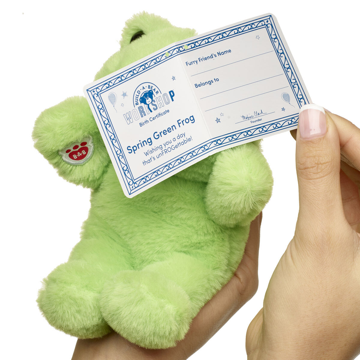 Build-A-Bear Mini Beans Spring Green Frog Stuffed Animal - Image 2