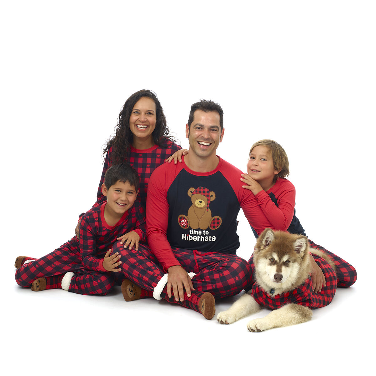 Build-A-Bear Pajama Shop Buffalo Check Bear Slipper Socks - Toddler, Youth & Adult - Image 5