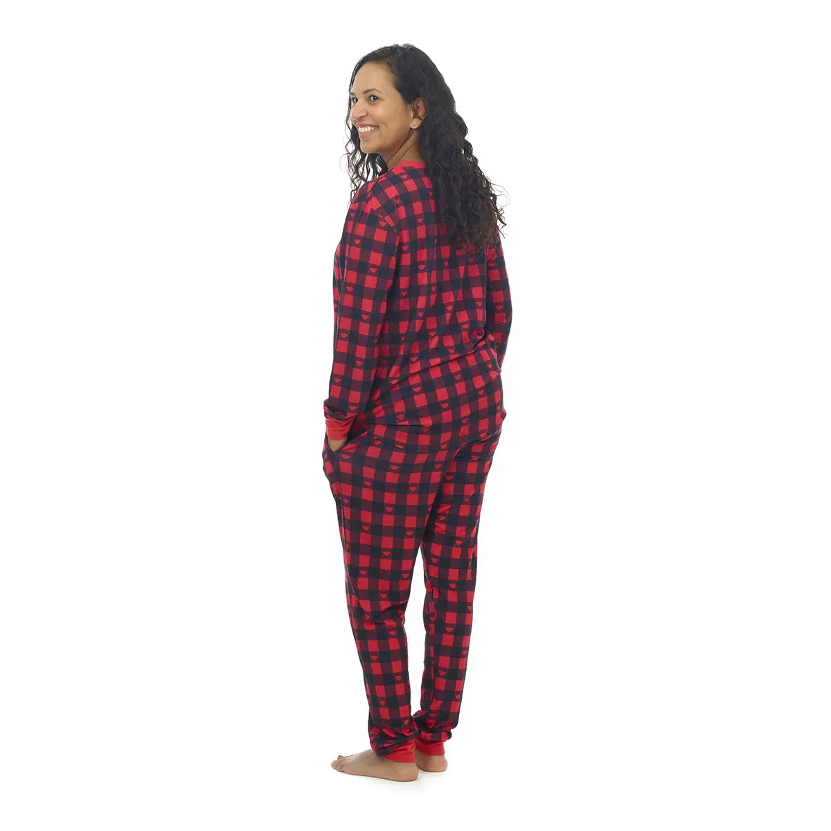 Build-A-Bear Pajama Shop Buffalo Check Top - Adult - Image 4
