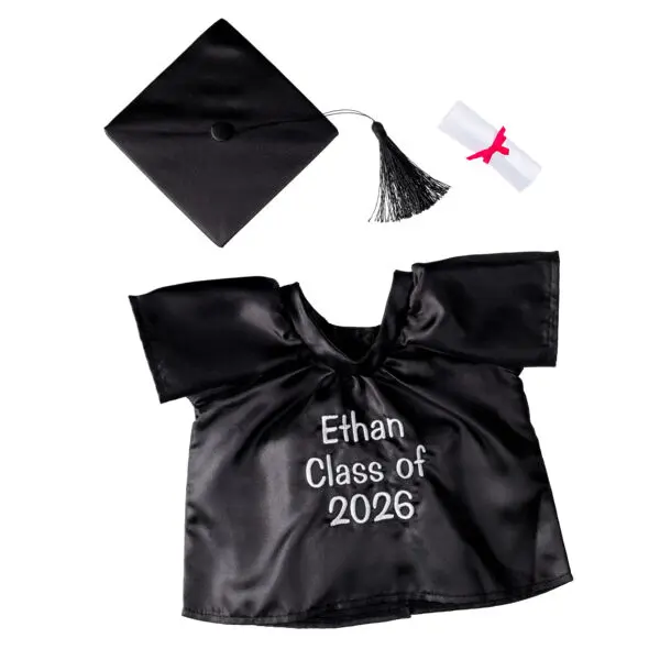 Personalized Embroidered Black Graduation Set 4 Pc