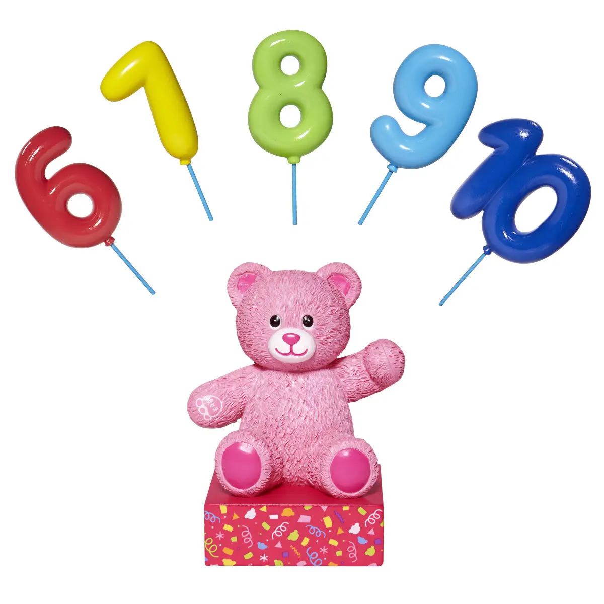 Build-A-Bear Pink Bear Base With Celebearate Balloon Inserts (6-10)