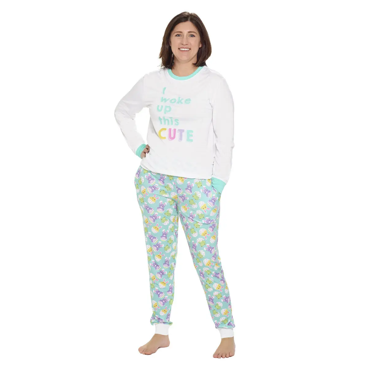 Build-A-Bear Pajama Shop "I Woke Up This Cute" Pj Top - Adult - Image 3