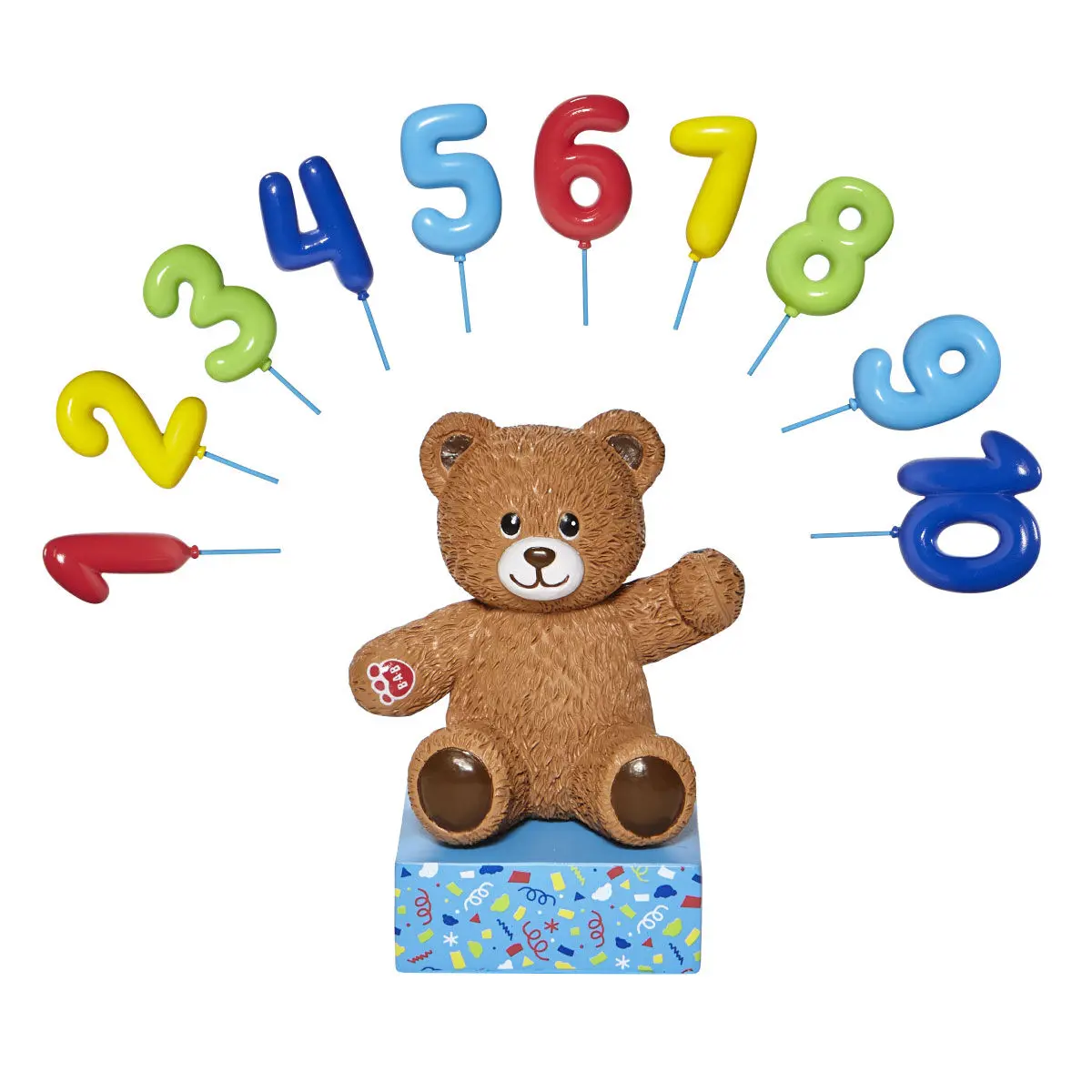 Build-A-Bear Brown Bear Base With Celebearate Balloon Inserts (1-10)