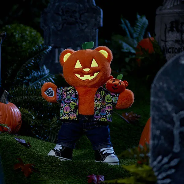 Pumpkin Glow Teddy Bear - Image 3