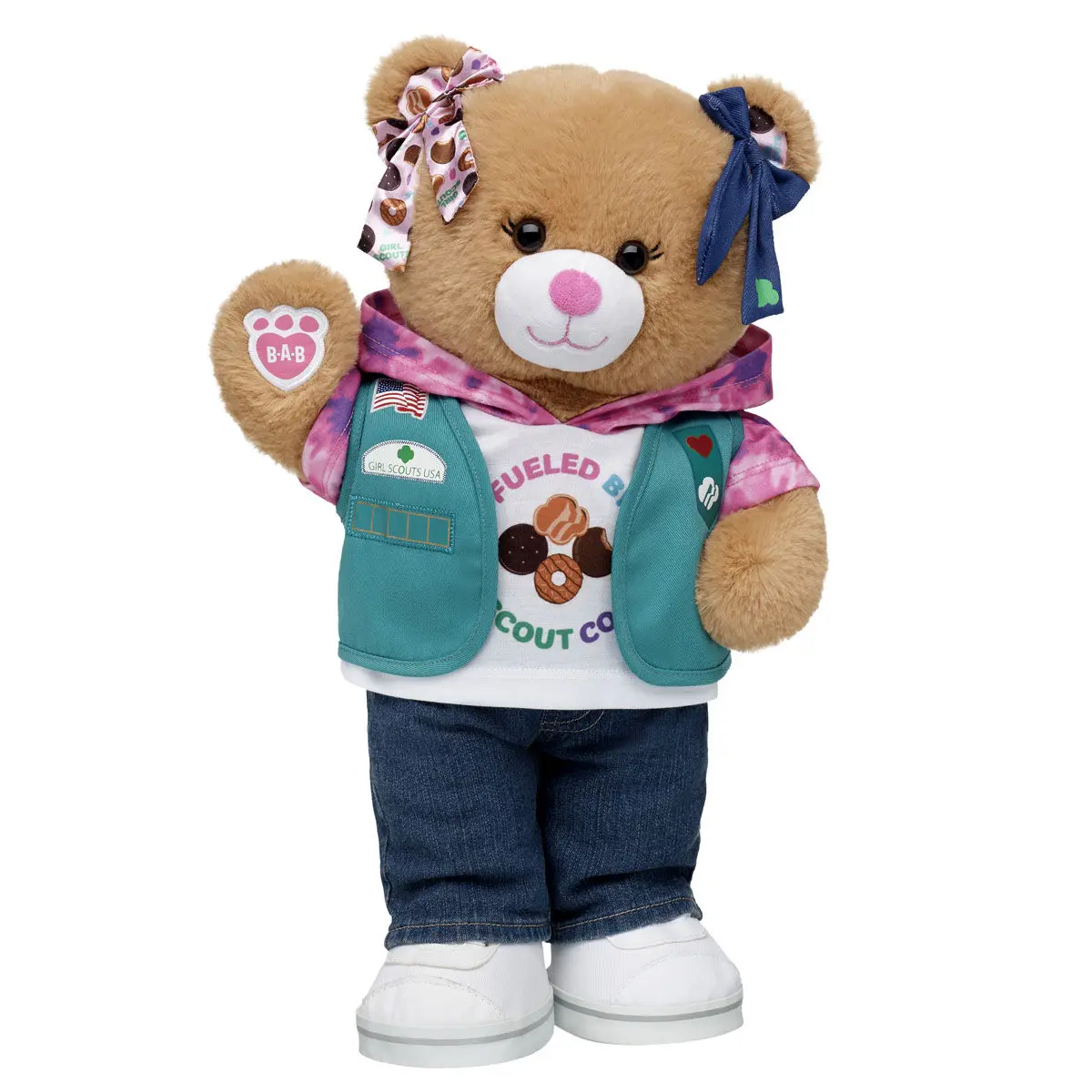 Girl Scout Cookie Teddy Bear Junior Gift Set With Bows