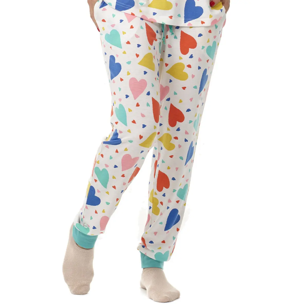 Build-A-Bear Pajama Shop Colorful Hearts Pj Pants - Adult