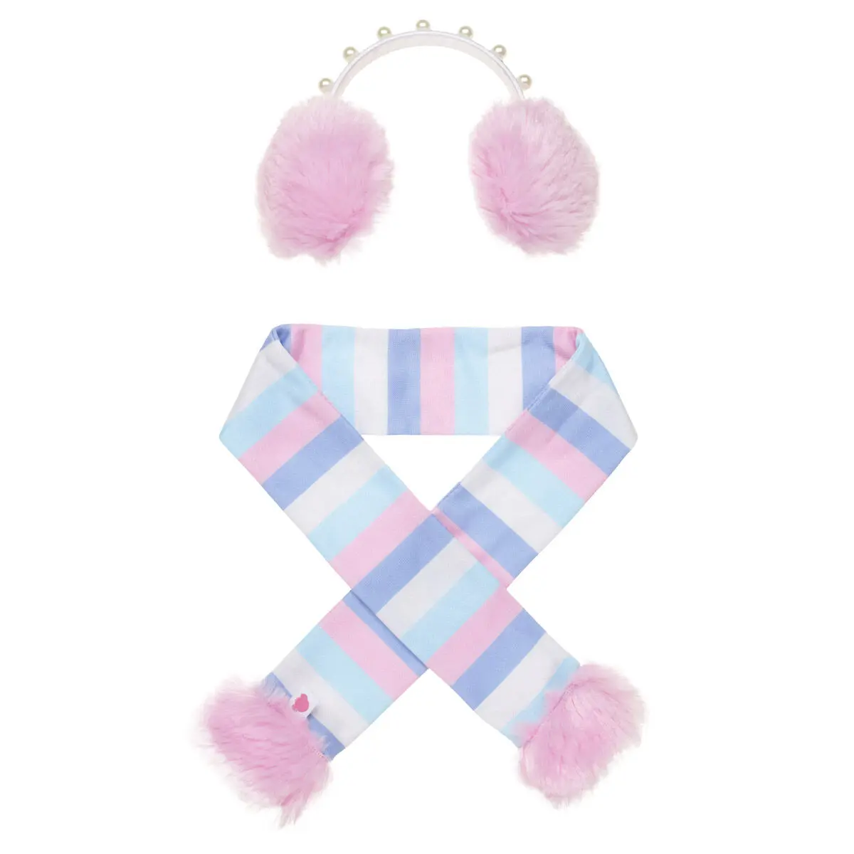 Pearl Earmuffs And Scarf Set