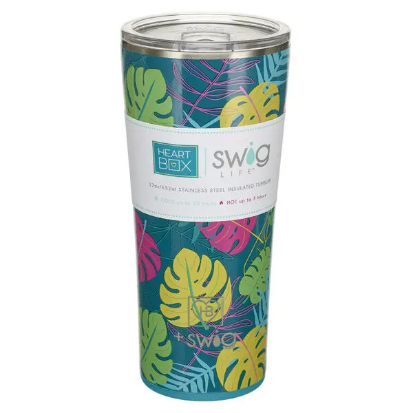 22 Oz. Swig Life Palm Leaf Insulated Tumbler