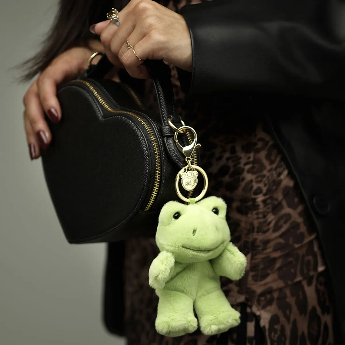 Spring Green Frog Plush Bag Charm - Image 5