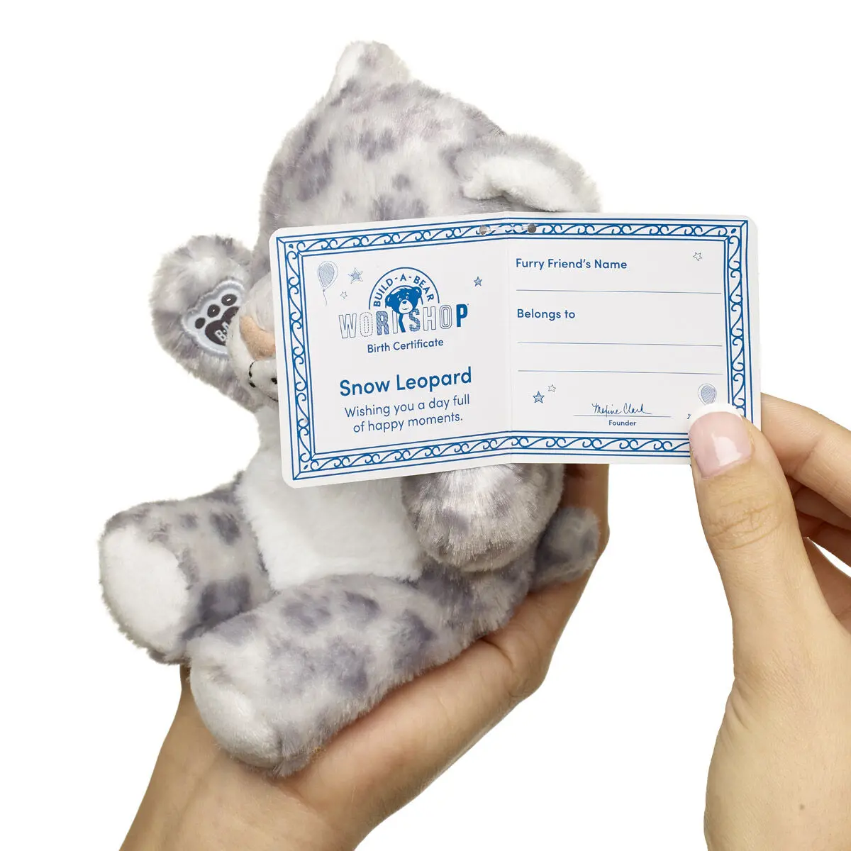 Build-A-Bear Mini Beans Snow Leopard Stuffed Animal - Image 2