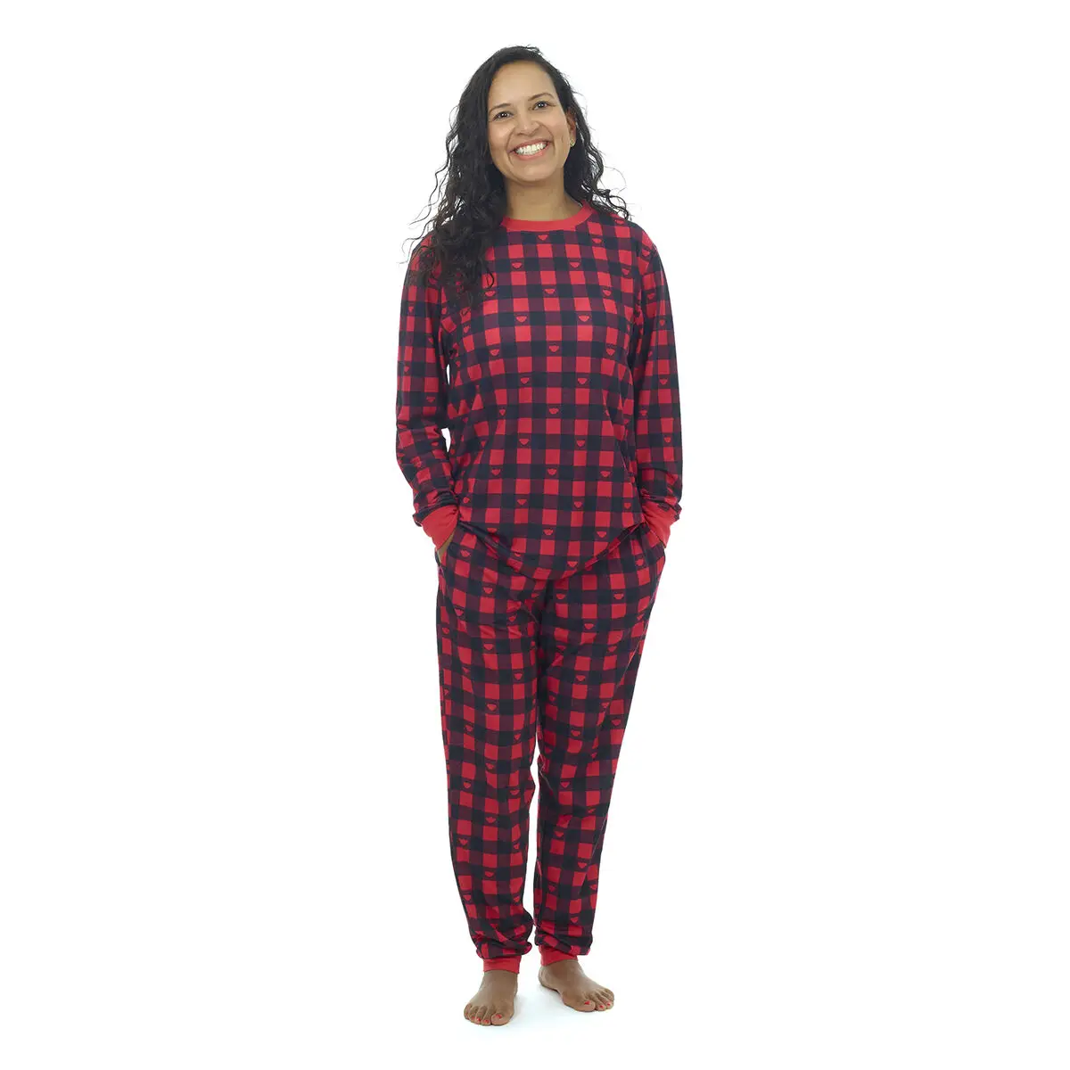 Build-A-Bear Pajama Shop Buffalo Check Top - Adult - Image 3