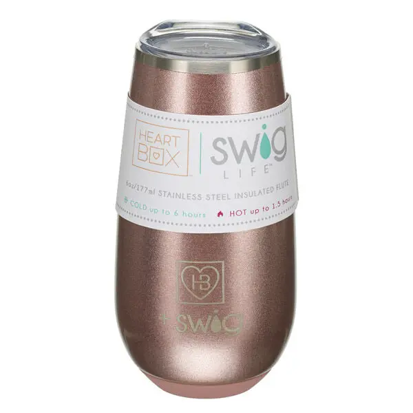 6 Oz. Heartbox X Swig Life Stemless Flute