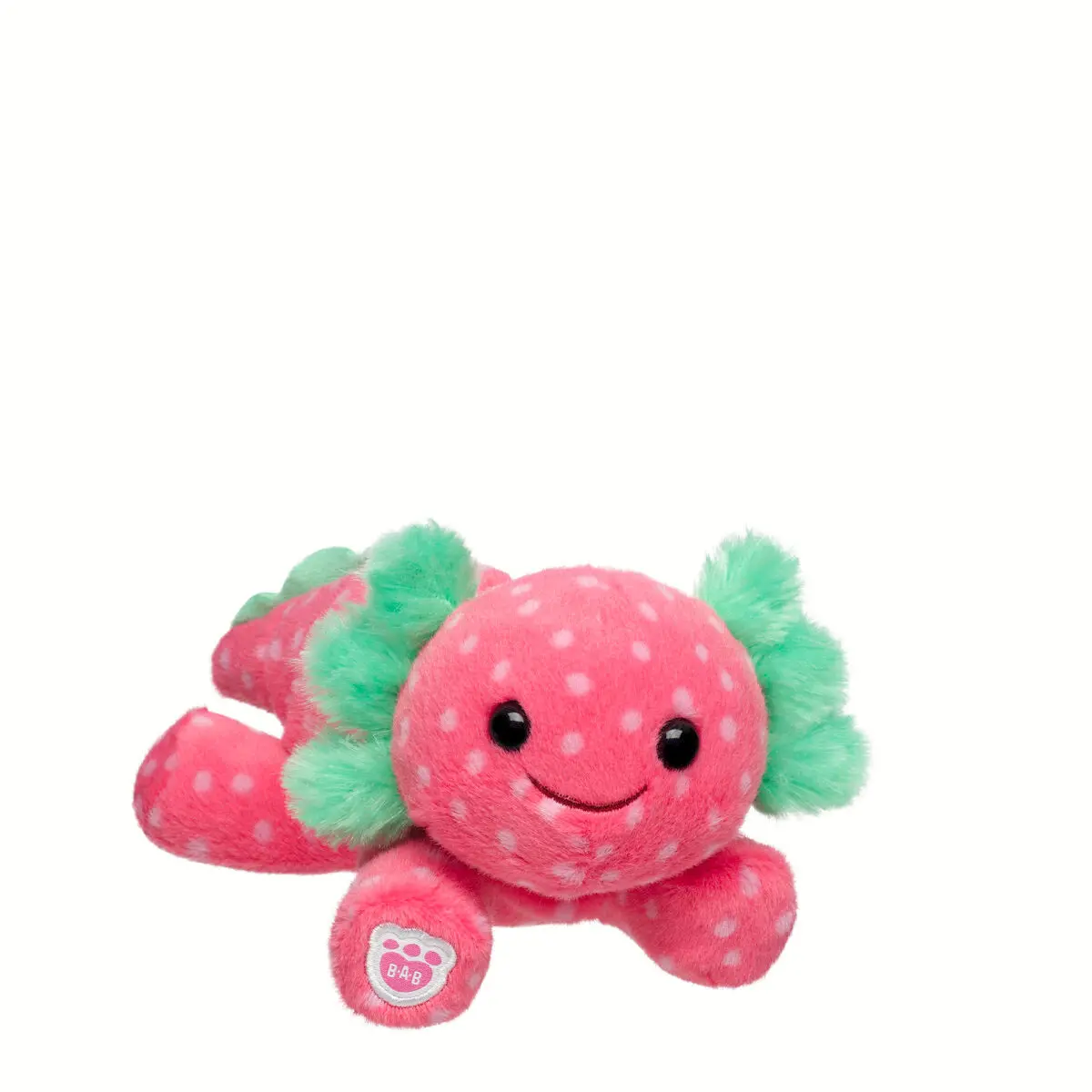 Build-A-Bear Mini Beans Strawberry Axolotl Stuffed Animal
