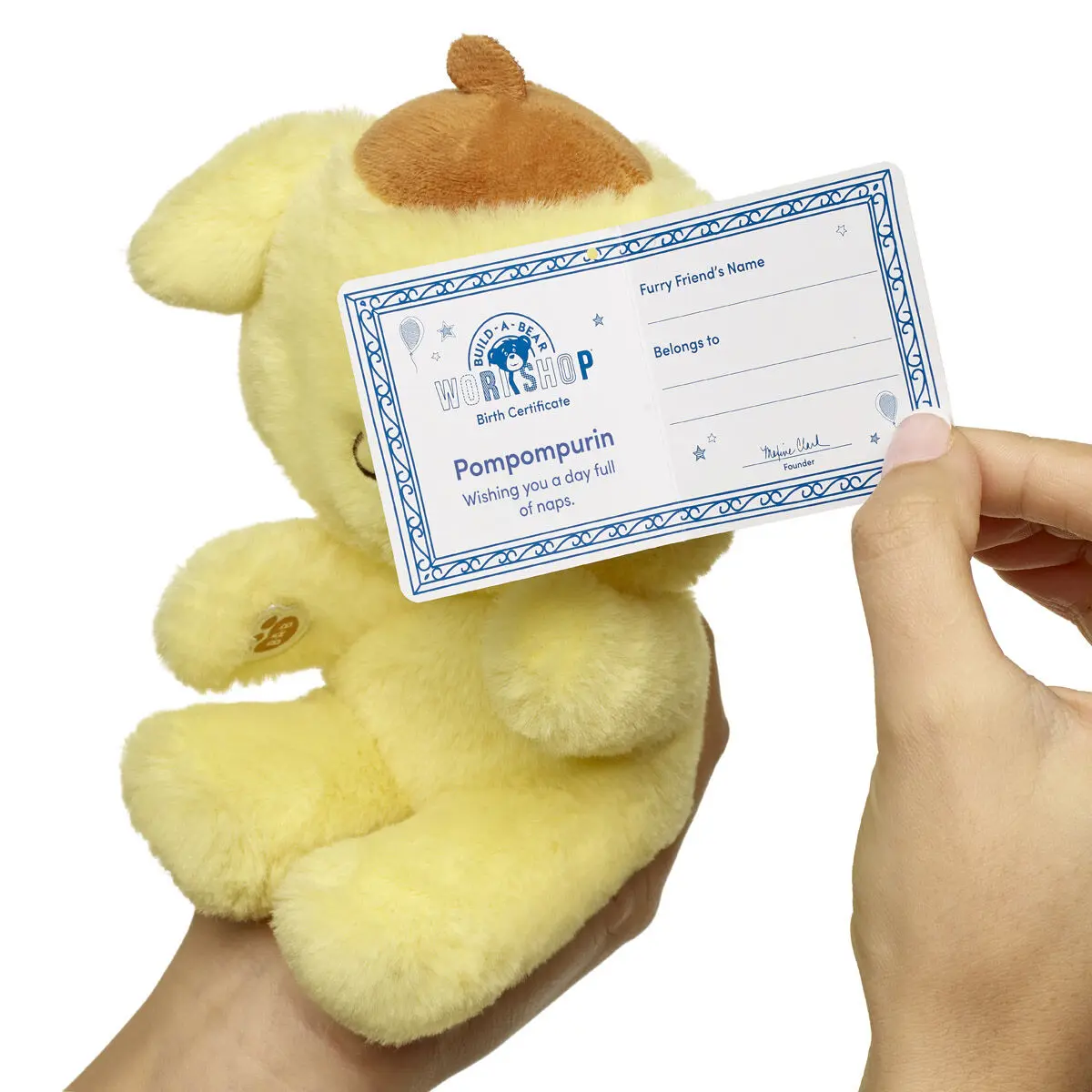 Build-A-Bear Mini Beans Sanrio Hello Kitty And Friends Pompompurin Plush - Image 2