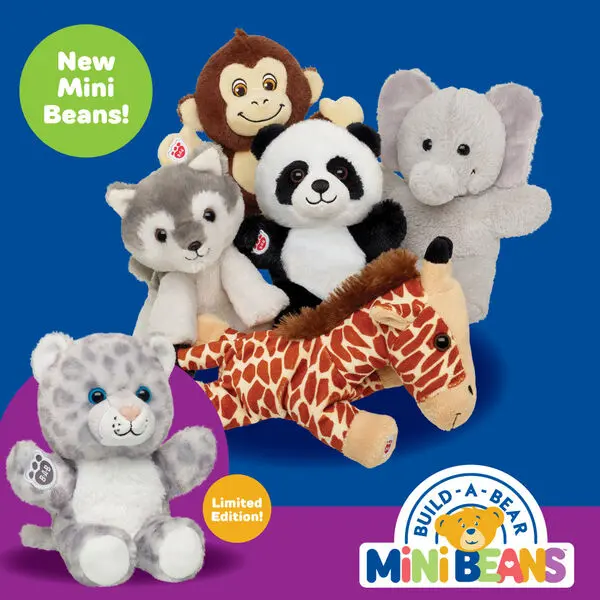 Build-A-Bear Mini Beans Snow Leopard Stuffed Animal - Image 3