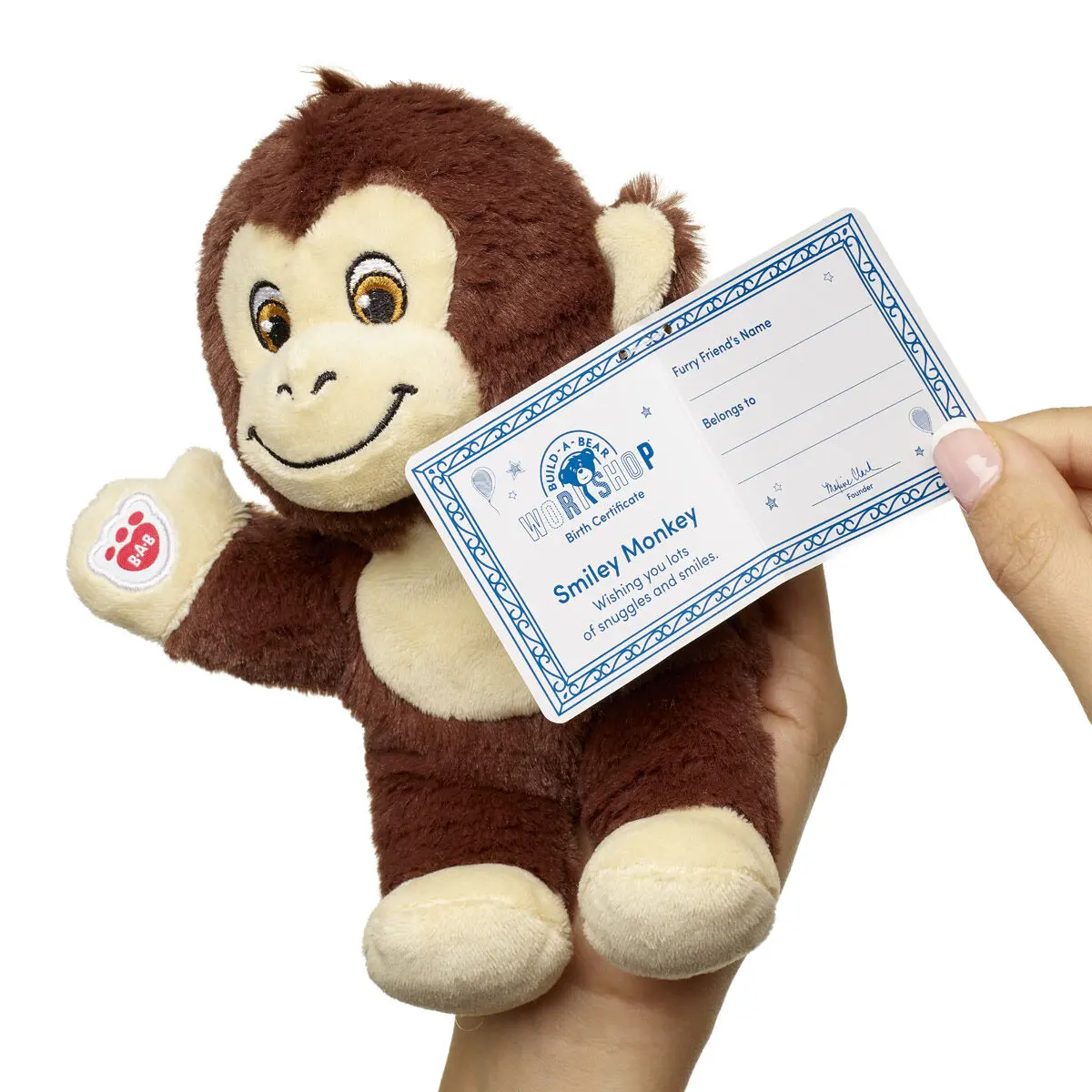 Build-A-Bear Mini Beans Smiley Monkey Stuffed Animal - Image 2