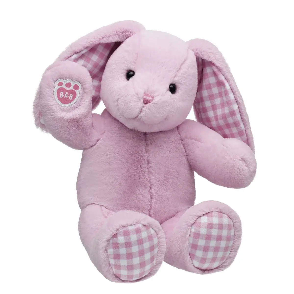 Pink Gingham Pawlette Bunny Plush