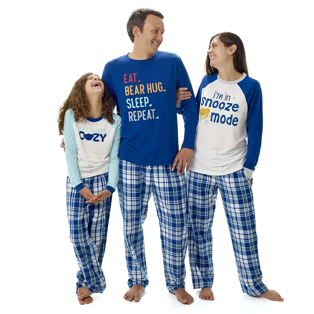 Build-A-Bear Pajama Shop Blue Plaid Pants - Adult - Image 5