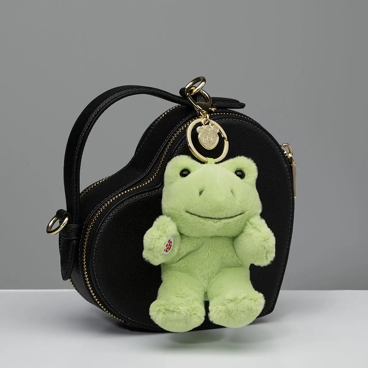 Spring Green Frog Plush Bag Charm - Image 2