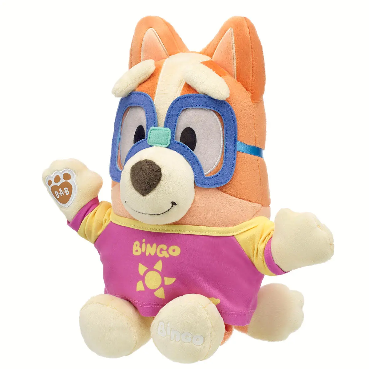 Bingo Plush With Swim Shirt And Goggle Set