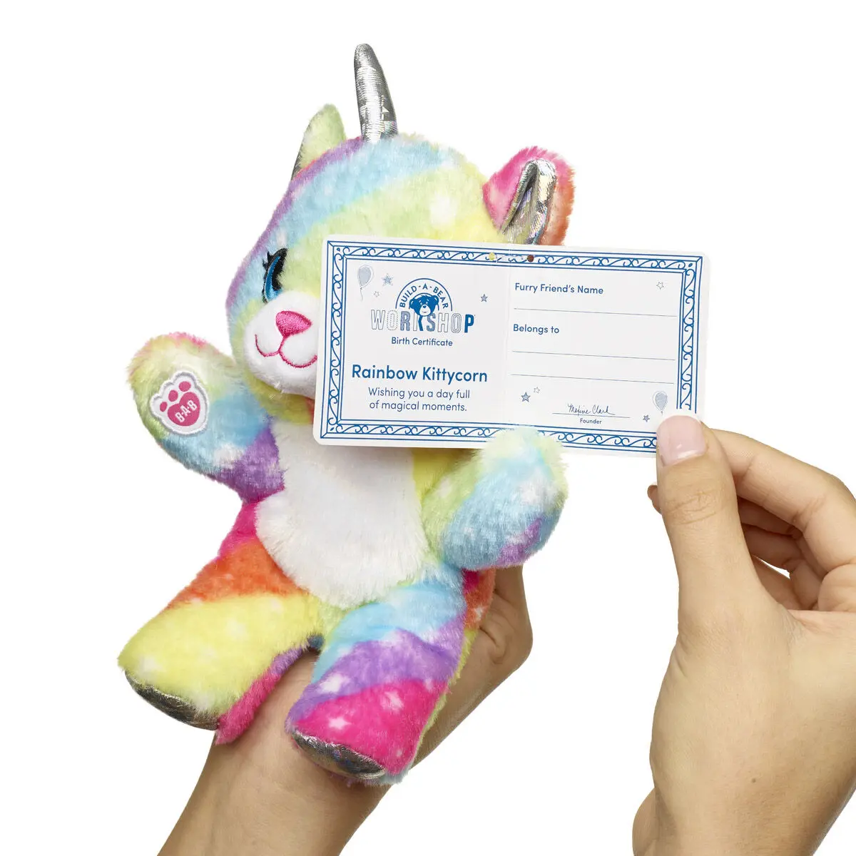 Build-A-Bear Mini Beans Rainbow Kittycorn Plush - Image 2
