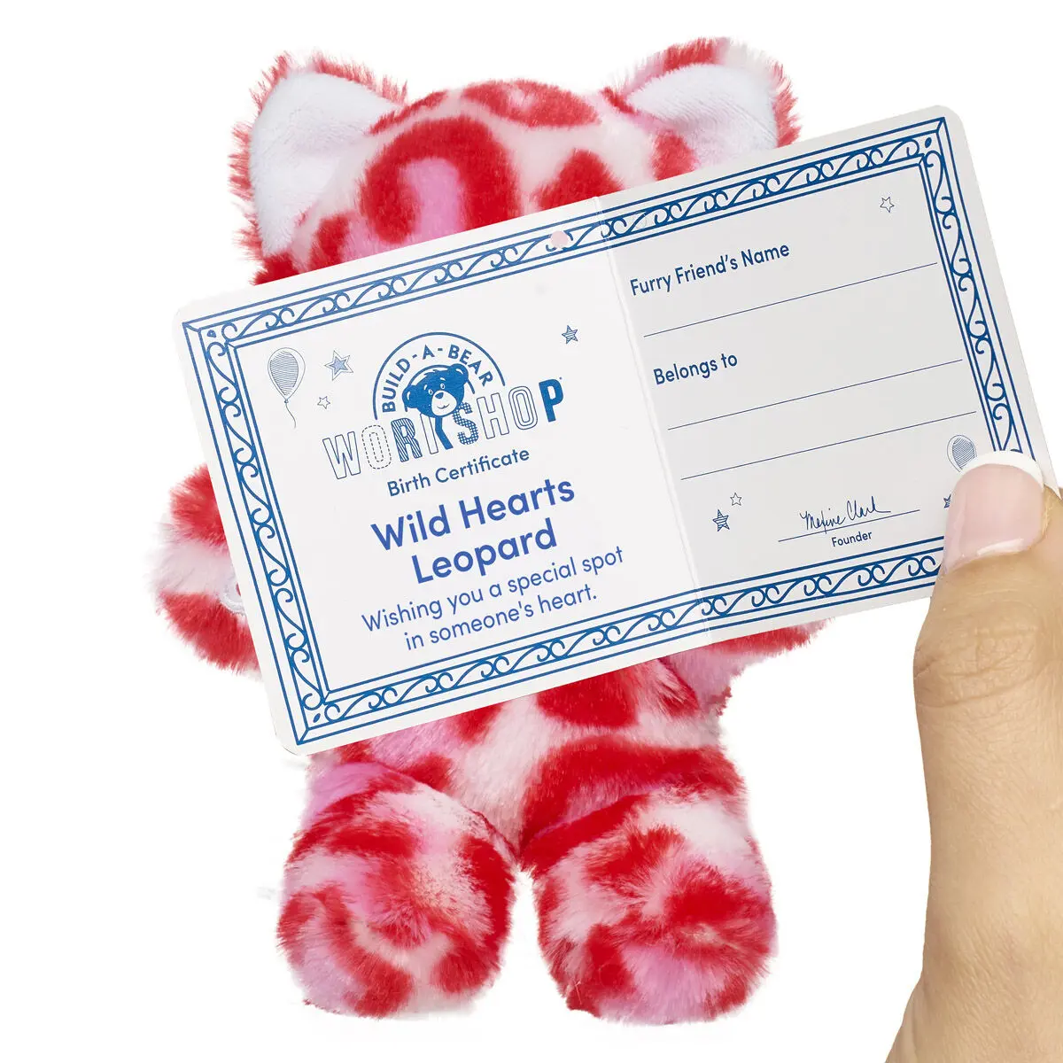 Build-A-Bear Mini Beans Wild Hearts Leopard Stuffed Animal - Image 2