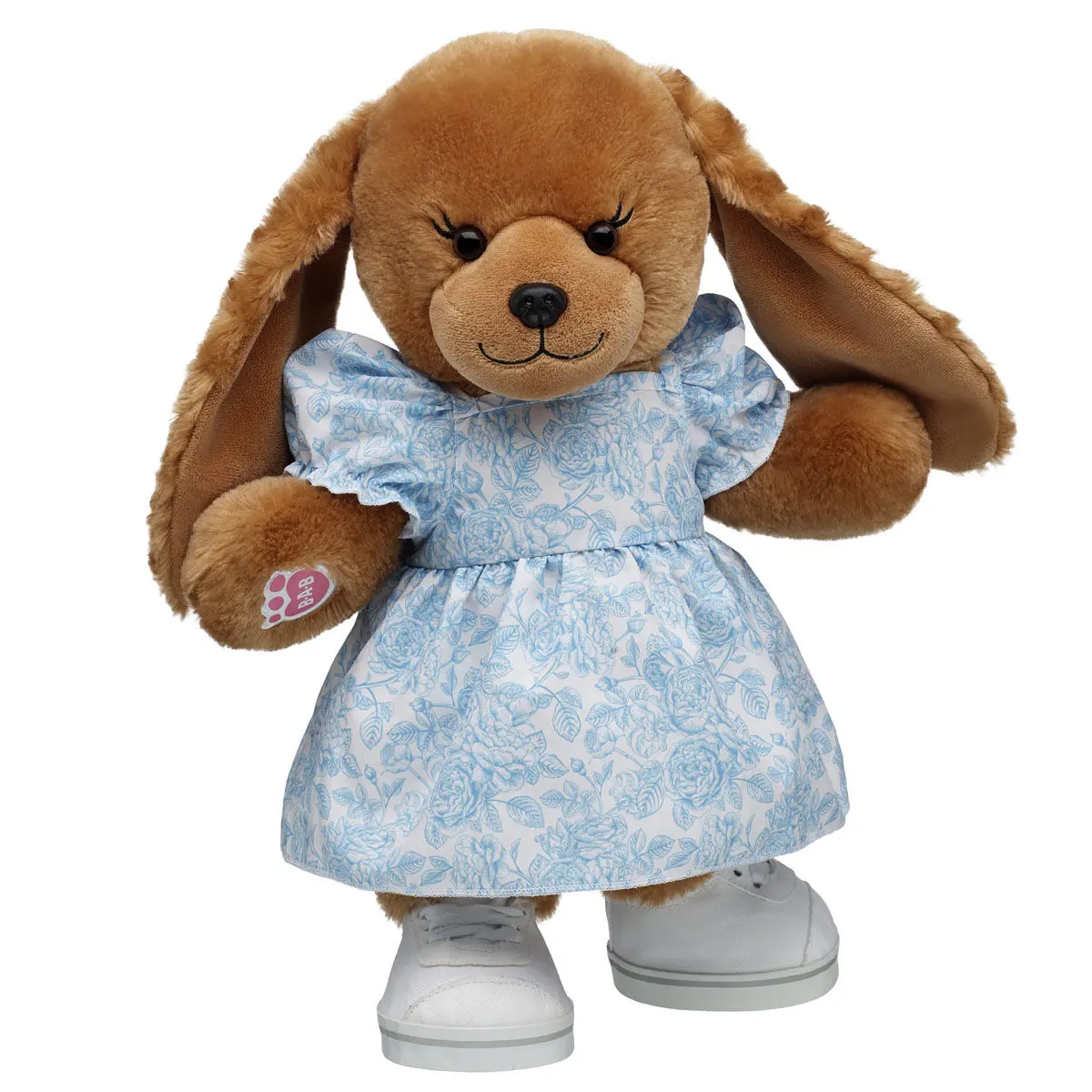 Barkleigh Dog Stuffed Animal Blue Floral Dress Gift Set