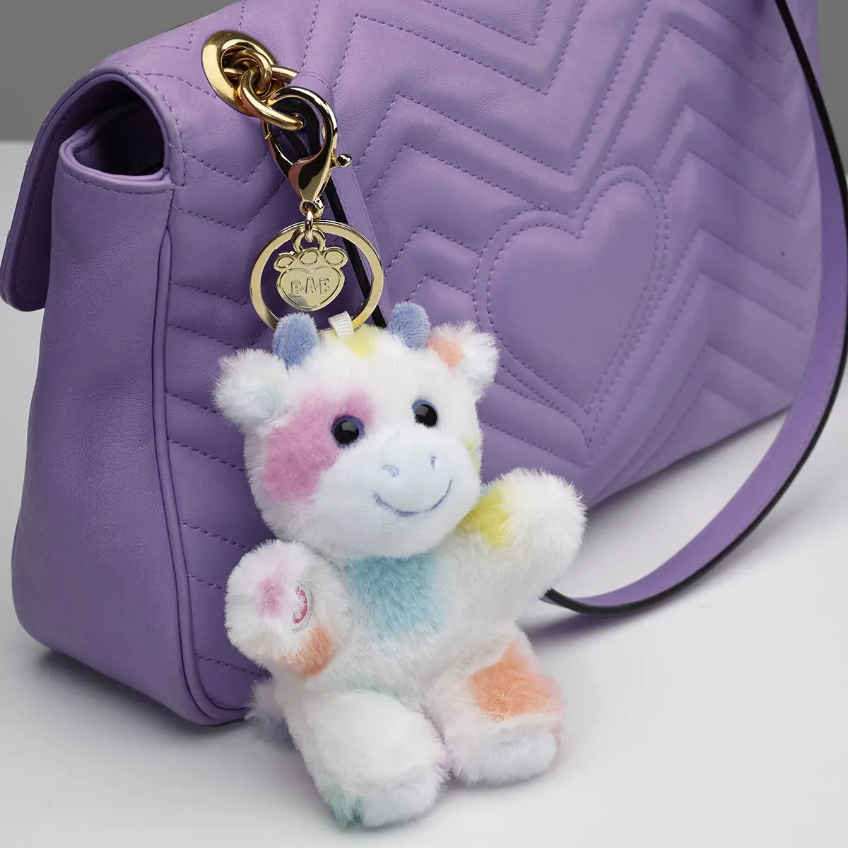 Colorful Splatter Cow Plush Bag Charm - Image 5
